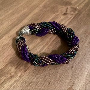 Purple beaded bracelet